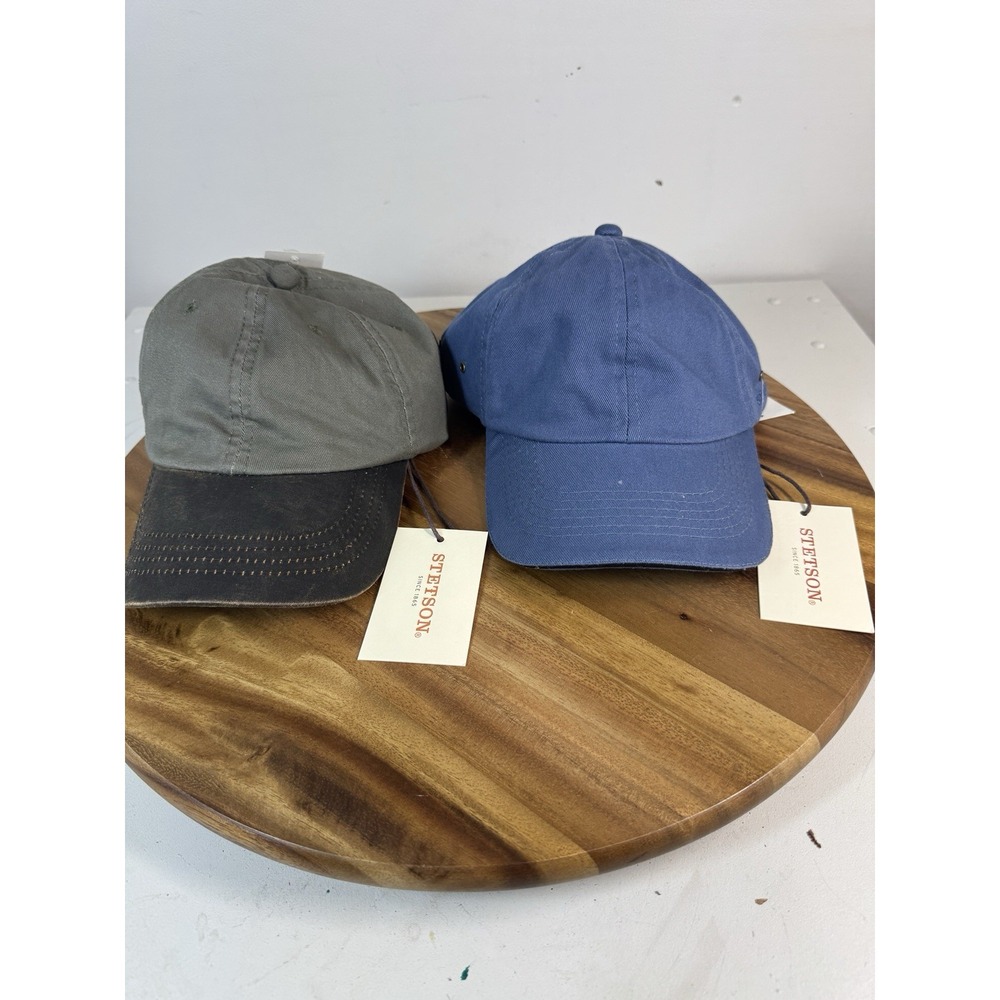 2 New Stetson Mens Hat Solid 150th Anniversary Baseball Cap Adjustable